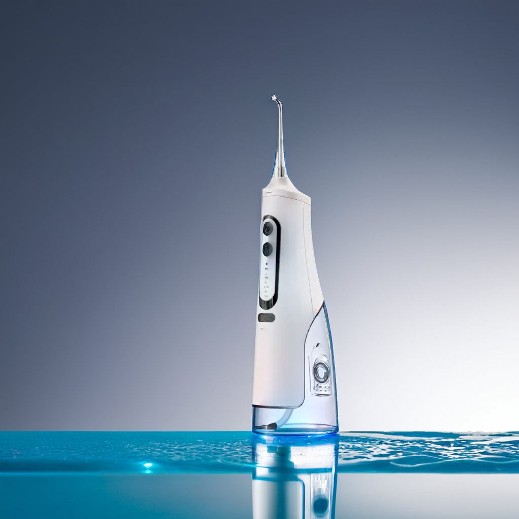 Tooth irrigator on top of water
